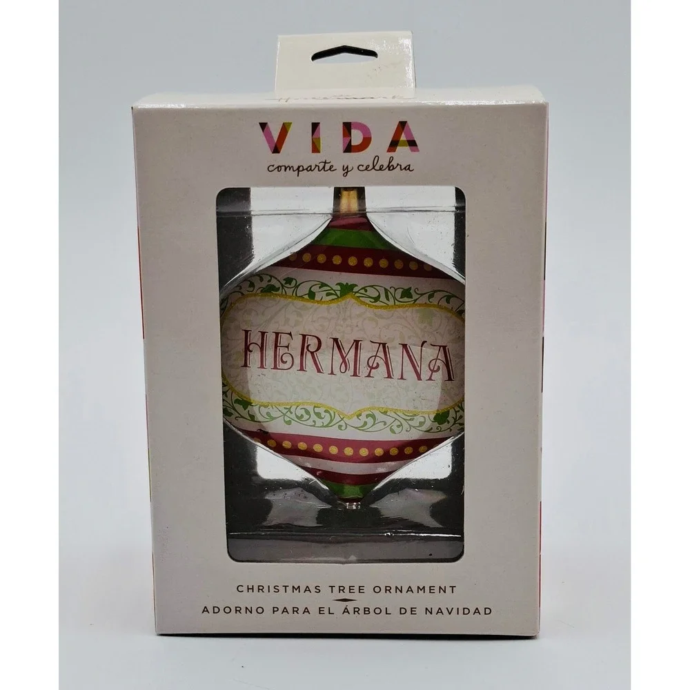 Hallmark Vida Hermana Christmas Tree Ornament Spanish Sister Gift New in Box